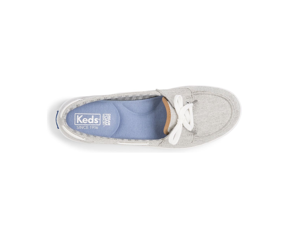 Keds Womens Slip Ons Grey - Charter Chambray - 956LWEGSK